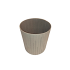 Vaso de Planta Pequeno em Madeira|Plástico 18x15,4cm Cinza Sustentável Cinza Petra Tronco Evo Design